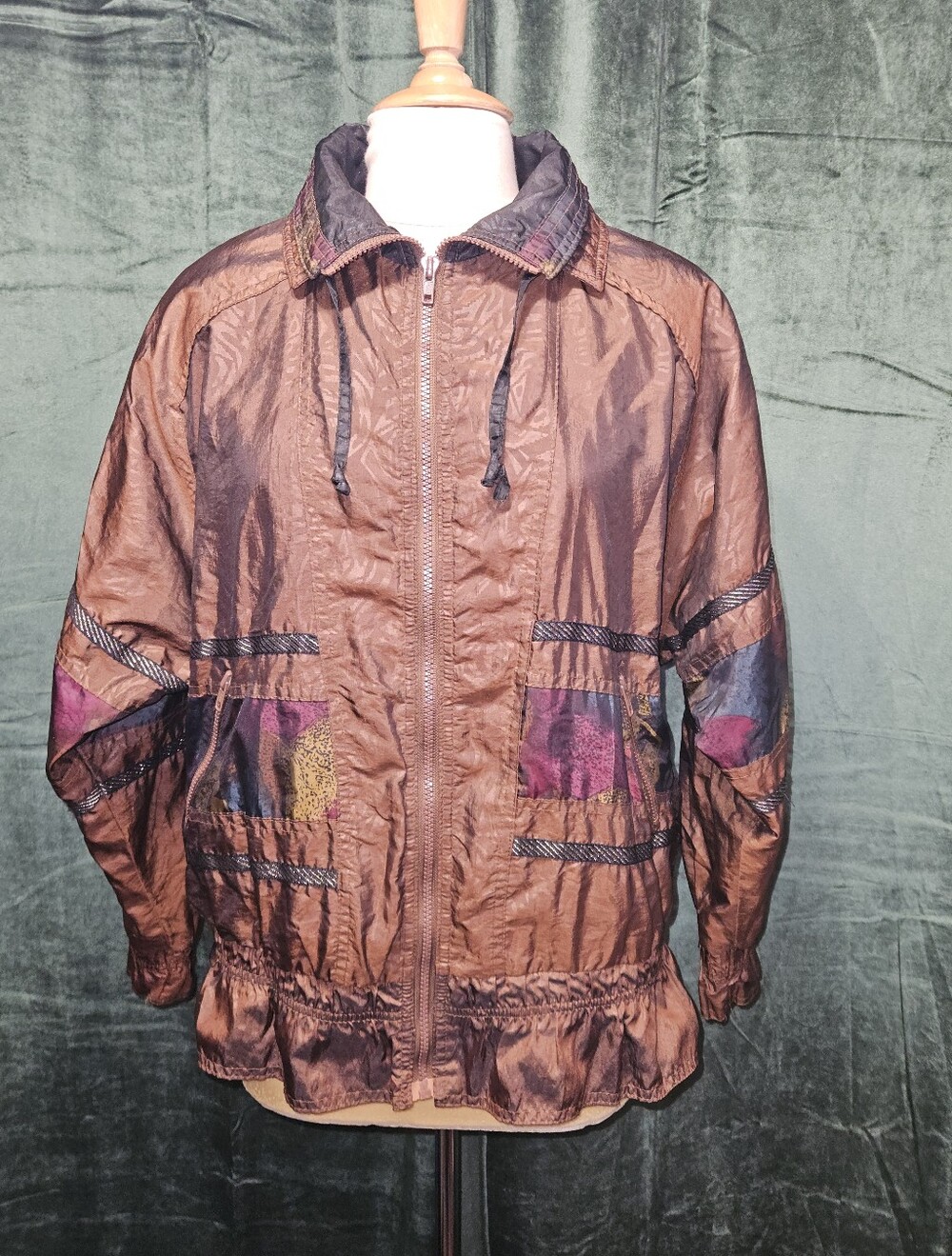 Vintage Brown Iridescent Windbreaker
